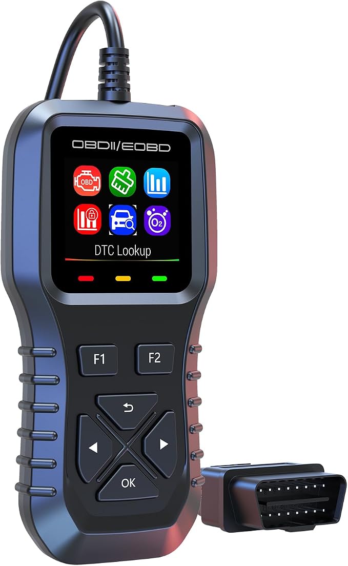 wiiyii K1 Car Check Engine Code Reader, Auto Code Reader, Car Scanner Diagnostic Tool to Real-Live Data, Freeze Frame with Colour Screen, Multilingual for All OBDII & EOBD Vehicles
