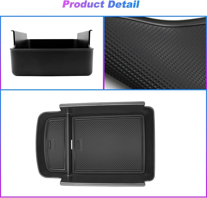 SXCY Fit for 2024 2025 Chevy Trax Center Console Organizer Tray 2024 2025 Chevy Trax Accessories(LS LT 1RS 2RS ACTIV) Armrest Storage Box Console Tray for 2024 2025 Trax Console Organizer Black Mats