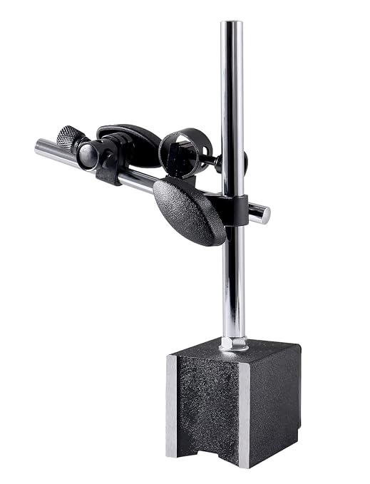 Accusize Magnetic Base, 110 lb Pull, Fine Adjustment (Pack of 4) | On/Off Switch, V-Groove Bottom, M8 x 1.25 mm Tapped Hole, 2.28" x 1.96" x 2.16", VMP_P900-S301FBA_4_PK