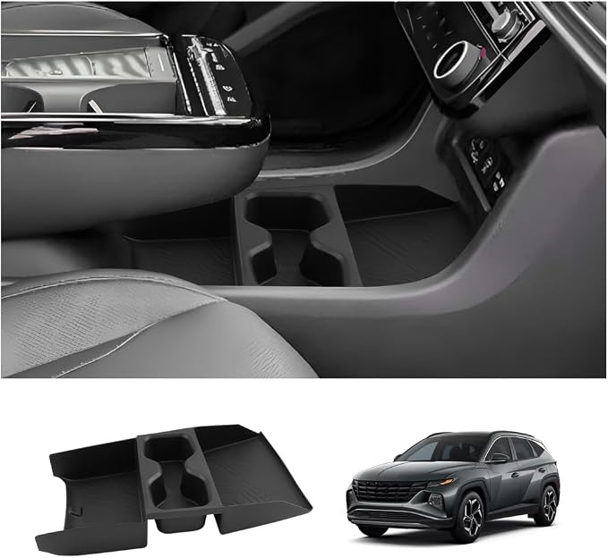 LUWU 2026 Tucson Accessories for 2025-2026 Hyundai Tucson Lower Console Organizer Armrest Box Organizer Only Fit for Tucson Hybrid/Limited - NOT for 2022-2026 Tucson with Automatic Transmission