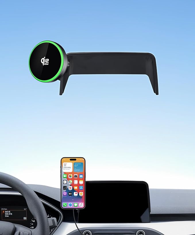 Qi2.2 Max 25W Fast Wireless Car Charger Phone Holder for 2020-2025 Ford Escape 8-Inch Screen, Magnetic Phone Mount Compatible with MagSafe