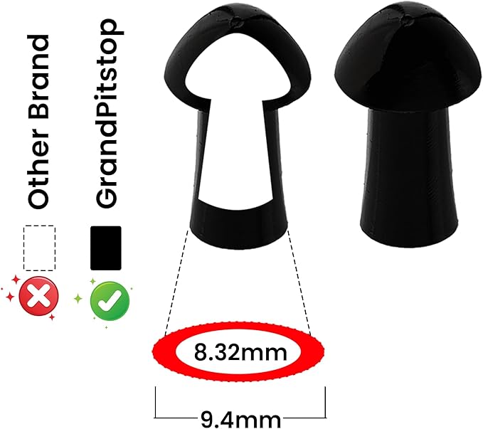Grand PitStop Replacement Mushroom Plugs for tubeless Tire Puncture Repair kit - for Cars, Motorcycles- Spare Plugs (15 Plugs)