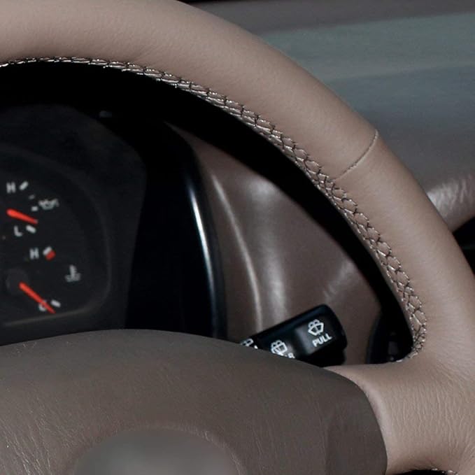 Loncky Leather Steering Wheel Cover for Toyota 4Runner 2003-2009 / Tacoma 2005-2011 /Tundra 2003-2006 /Sienna 2004-2010/Highlander 2004-2007 /Sequoia 2003-2007 /Camry 2005 2006 /Land Cruiser 2003-2007