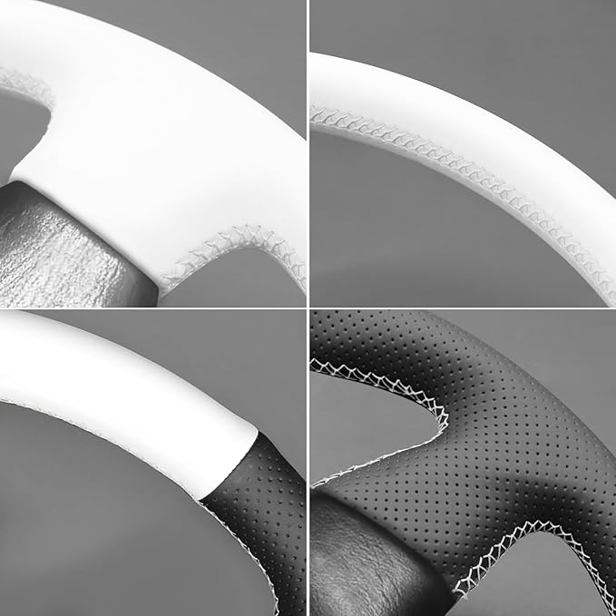 MEWANT Hand Stitch Steering Wheel Cover for Toyota RAV4 1998-2003 / Celica 1999-2006 / Corolla 2003-2008 / Matrix 2002-2008 / MR2 1999-2007 / Supra/Caldina, Custom Fit DIY Wrap Interior Accessories