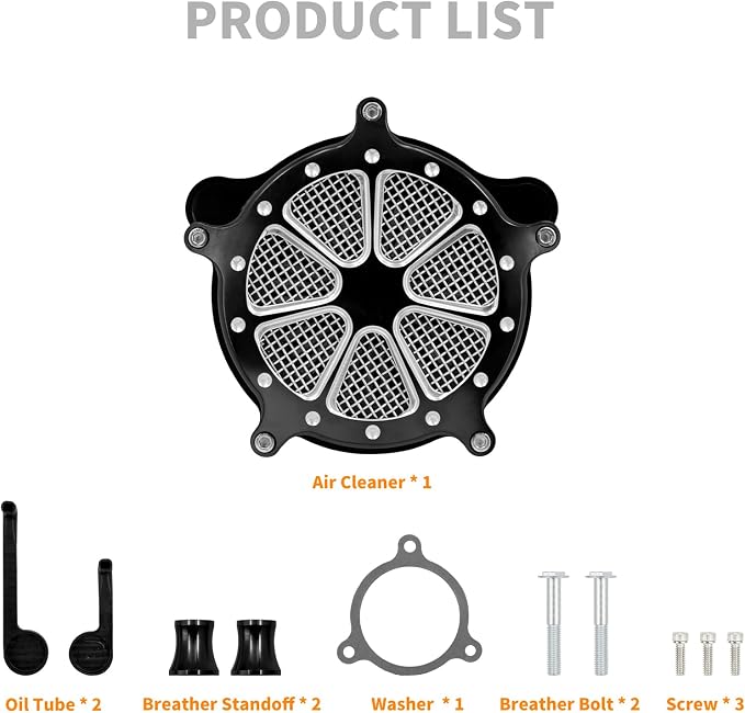Motorcyle Air Cleaner Filter Fit for Harley Touring street glide road king trike Softail (D For M8 Touring 17-23 Trike 17-25 Softail 18-24)