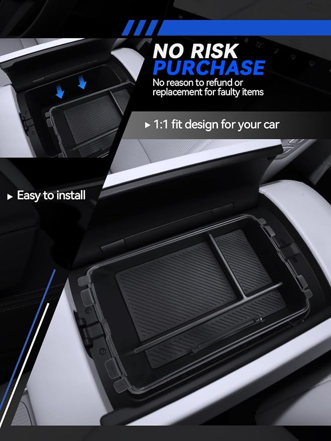 for Palisade Center Console Organizer 2026 Hyundai Palisade/Palisade Hybrid Accessories 2 Pcs Double-Layer Center Console Organizer + Lower Center Console Tray(Only for 7-Seat)