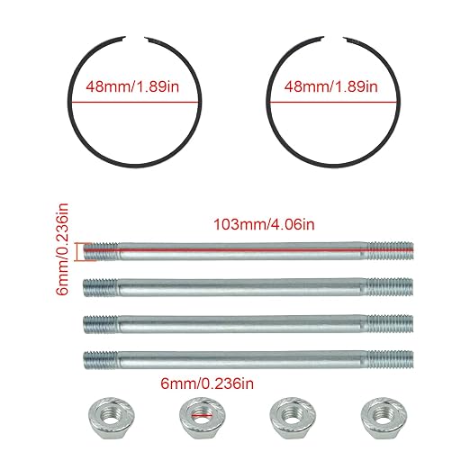 FLYPIG 11210-40B01 82cc Engine Piston Cylinder Gasket Head Kit | For Suzuki Quadsport LT80 1987-2006, For Kawasaki KFX80 2003-2006, 11111-40B00
