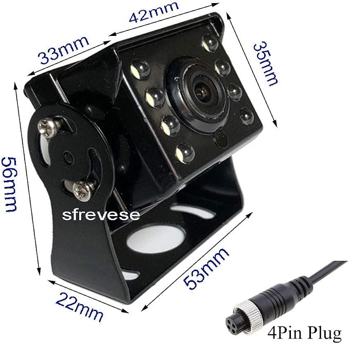 Vehicle Backup Rear View Car Camera and Monitor Kit,9" IPS SD DVR Recording 2CH Split Monitor + IP69 Waterproof Night Vision HD 1080P Rear Camera for Bus Trailer RV Camper Truck 12V-24V
