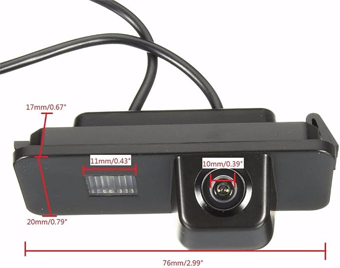 HD Color CCD Waterproof Vehicle Car Rear View Backup Camera, 170° Viewing Angle Reversing Camera for New Beetle Passat 4D Phaeton Scirocco Polo Golf 5 V MK4/MK5/MK6 Variant/EOS LUPP Seat Leon