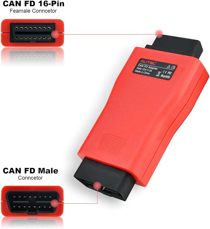 Autel CAN FD Adapter Support CAN FD Protocol for GM 2020+ for Ford for Chevrolet for Lincoln Compatible MaxiFlash Elite J2534-VCI VCI100 VCI Mini Maxisys Elite 908 Series 906 Series