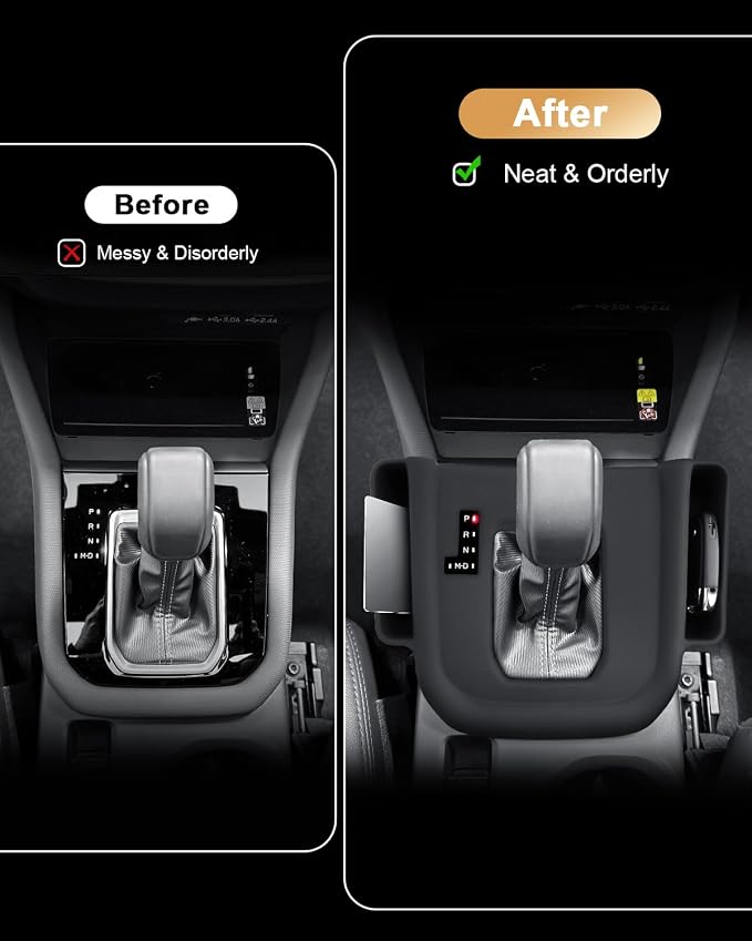2025 Forester Center Console Organizer - For 2025 Subaru Forester(Premium/Sport/Limited/Touring) & Forester Hybrid Center Console Silicone Storage Tray For 2025 Forester/Hybrid Accessories(Black)