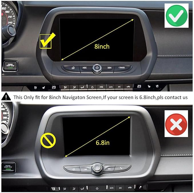 JeCar Carbon Fiber Interior Trim Kit for 2017-2023 Chevrolet Chevy Camaro LT SS ZL1 RS (Only for 8" Screen)