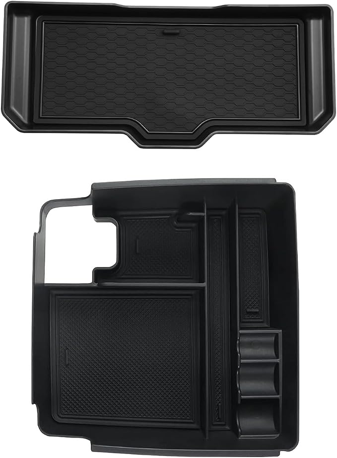 LUWU 2025 2026 Frontier Accessories for 2022 2023 2024 2025 2026 Frontier S/SV/Pro-X/Pro-4X/SL Accessories Front Center Console Tray, Armrest Storage Box Center Console Organizer Black 2-Pack
