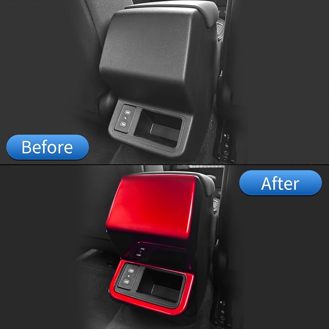 Rear Air Conditioning Vent Outlet Cover Trim Compatible with Kia K4 2025-2026 Accessories (Red)