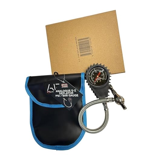 ARB ARB600A Updated Analogue Design E-Z Deflator Kit PSI/BAR Tire Pressure Gauge Rapid Air Down for 4x4 Offroad Adventures Include Recovery Gear Pouch - 2026 Launched