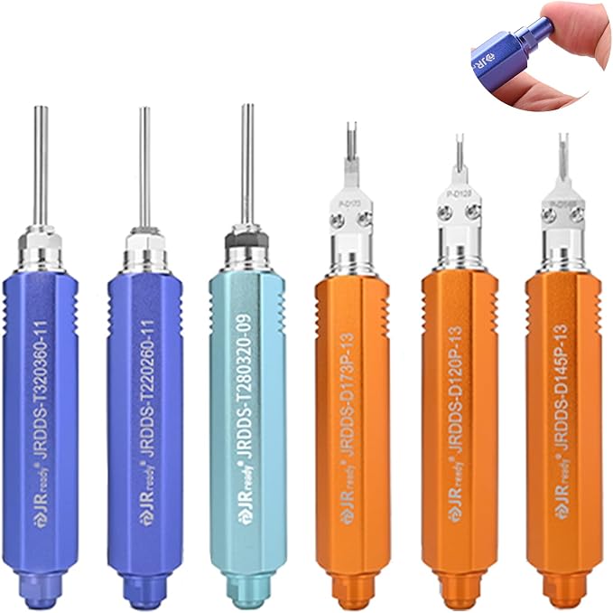 JRready ST5391 Molex Pin Extractor Tool Kit for MLX 6.35/.093”/.062”/Micro-Fit 3.0/Mini-Fit Jr Pin Removal Tool Electrical Computer Automotive Wire Connector Terminal Insertion Depinning Tools 6PCS