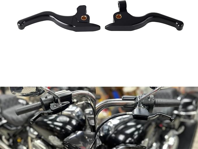 3 Finger 5.9" CNC Shorty Hand Control Lever Kit Brake Clutch Levers Fit for Harley Touring Electra Glide, Road Street Glide, Road King, Tri Glide CVO/SE 2017-2020