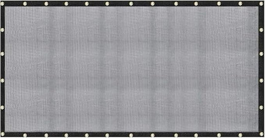 [Windscreensupplyco] 60-70% 10 FT X 20 FT Mesh Tarp/Shade Cloth 9-Needle Knitted Heavy Duty Black with Grommets for Green House, Garden, pergola, Pools, Dump Truck
