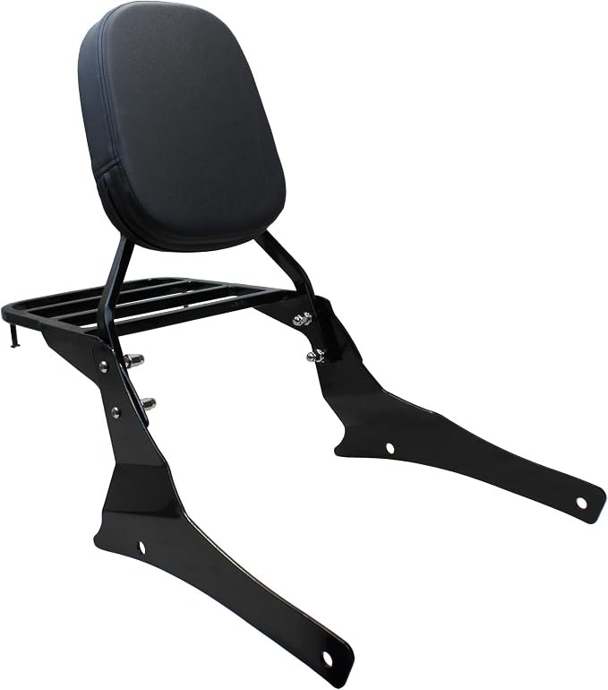 YHMOTO Black Passenger Backrest Sissy Bar with Luggage Rack for Suzuki Volusia VL800 2001-2011 Boulevard C50 2005-2011 Boulevard M50 2005-2008