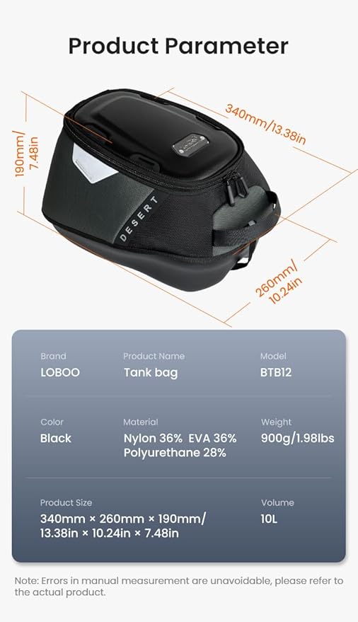 Loboo Tank Bag Ring Quick Disassembly And Non-Contact With The Paint Surface Of The Fuel Tank Will Not Damage The Paint Surface, Compatible With Kawasaki Versys 650 1000 Z1000 Z 900 RS