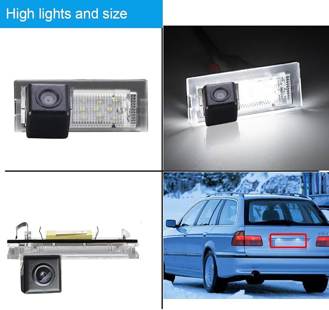 HD Waterproof car Rear View Back up Vehicle Camera Parking Reverse for BMW 5er E39 525i 525iT 528i 530i 540iT Wagon 520i 535i OEM：51137051529 Night Vision Waterproof