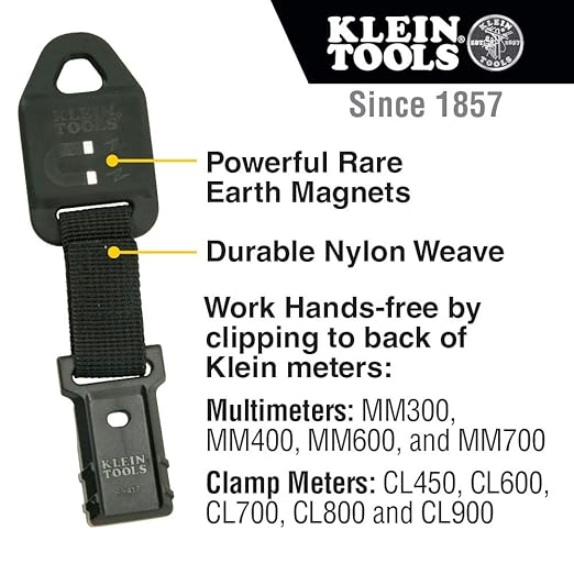Klein Tools CL445 HVAC Clamp Meter and Klein Tools 69417 Rare-Earth Magnetic Hanger