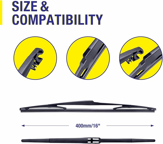 5 PLUS Windshield Wiper Blades Replacement For TOYOTA Sienna 2020 2019 2018 2017 2016 2015 2014 2013 2012 2011 (Set of 3), 28 Inch + 20 Inch Windshield Wiper Blades with 16 Inch Rear Wiper Blade
