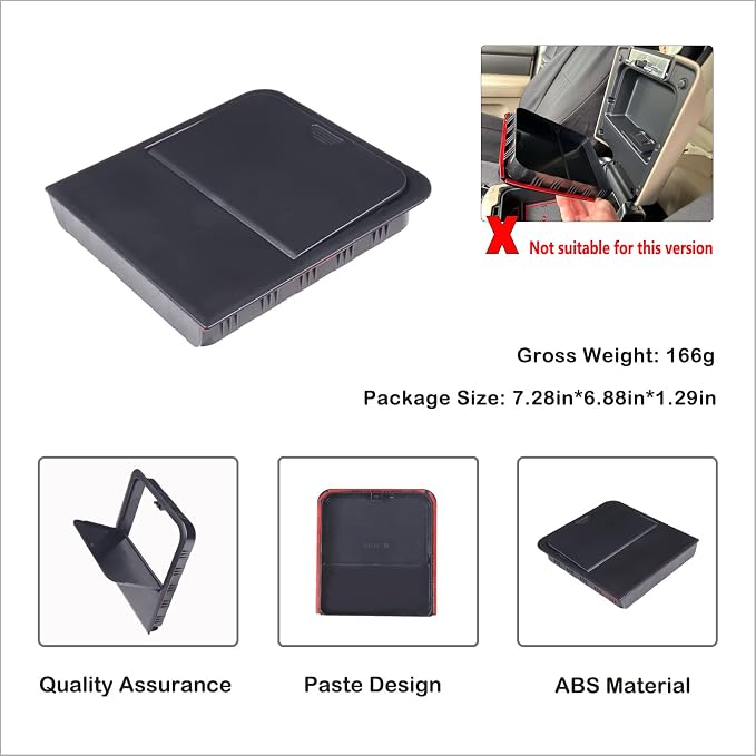 Car Armrest Hidden Storage Box Compatible with Land Rover Discovery 4 LR4 2010-2016 Center Console Handrail Privacy Organizer Tray Armrest Storage Box Container Insert Pallet Manager Inter Accessories