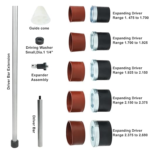 Universal Cam Bearing Removal and Installation Tool Set Camshaft Bearing Ranging from 1.125" to 2.690" for Most Domestic and Import Vehicle Trucks