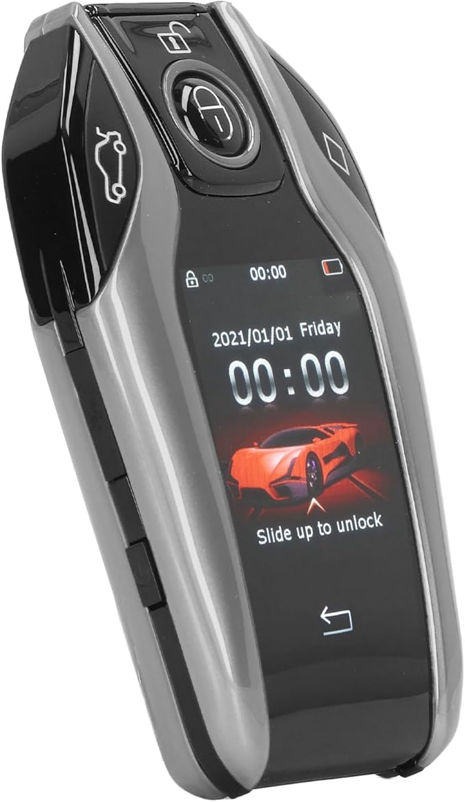 Greensen Tk800+ LCD Smart Key, Auto-Smart-Key, Uniersal Tk800 Alloy Frame, Keyless Entry, Auto-Smart-Key, Uniersal Tk800 with 15 Days Standby for Start Stop Engine Vehicles (Silver)