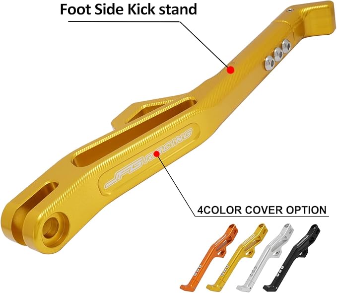 JFG RACING Sur Ron Kickstand,Motorcycle Kick Stand Side Aluminum Alloy CNC Adjustable for Surron Light Bee S/X Segway X160/X260 Talaria Sting Gold