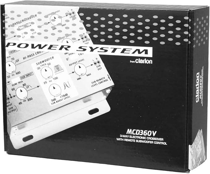 Clarion Mobile Electronics Mcd360 3 Way 6 Channel Electronic Crossover with Subwoofer Control
