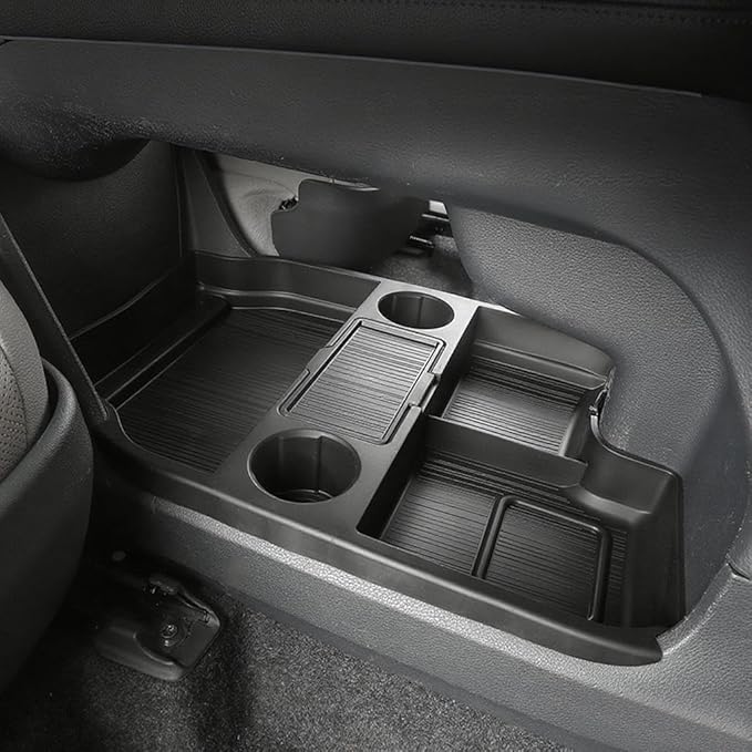 JYCDC Lower Center Console Organizer Compatible with Toyota Sienna 2021–2026, Under Bridge Storage Tray with Cup Holders, Floor Insert Box Interior Accessories (Center Console Organizer)