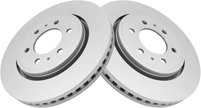 TRQ Front Brake Rotor Set G Coated Vented Compatible with 2007-2021 Ford Expedition 2010-2020 F-150 2007-2023 Lincoln Navigator