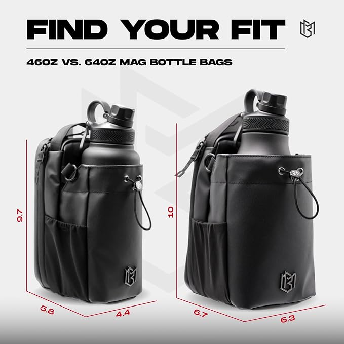 Magnetic Gym Bag for Men and Women – Sling Bottle with Magnetic Attachment | Water Bottle Holder, Gym Pouch, Crossbody Bag for Travel, Sports, Work, Fitness