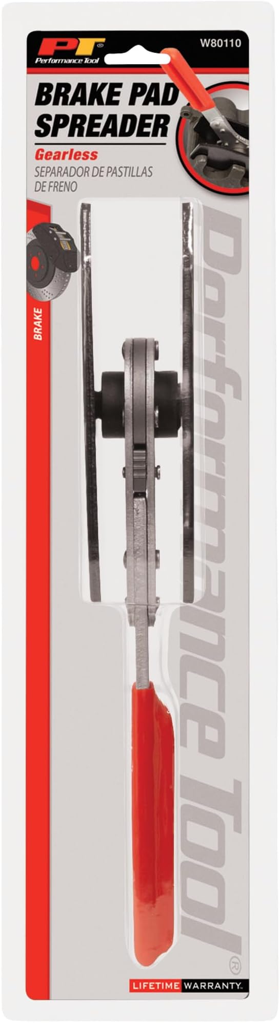 Performance Tool W80110 Gearless Piston Spreader Pad 360 Degree Swing Wrench Expander for Single Twin Quad Piston Disc Brake