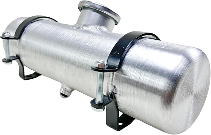 JSD 0.72 Gallon 4" x 15" Aluminum Spun Round Gas Tank Center Fill 1/4 NPT Outlet For Golf Cart ,Mini Bike
