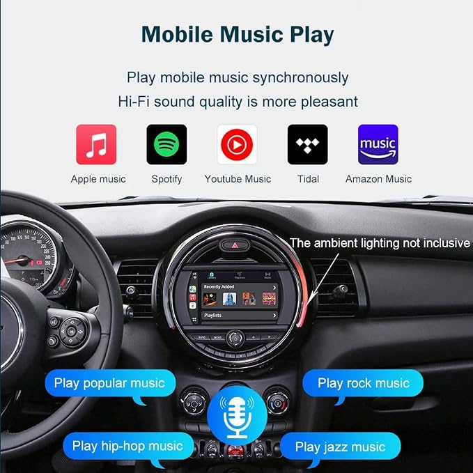 9''AHD Multimedia Car GPS Sat Nav Navigation Navigator Canbus Radio Stereo Player CarPlay Android Compatible with BMW Mini Cooper R50 R52 R53 R56 R57 R58 R59 F55 F56 F57/R55/Countryman R60/Paceman R61