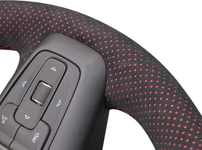 MEWANT Hand Stitch Car Steering Wheel Protector Wrap Cover for GMC Sierra 1500 2019-2023 / Sierra 1500 Limited 2022 / Sierra 2500 2020-2024 / Sierra 3500 2020-2024 / Yukon (XL) 2021-2023 Accessories