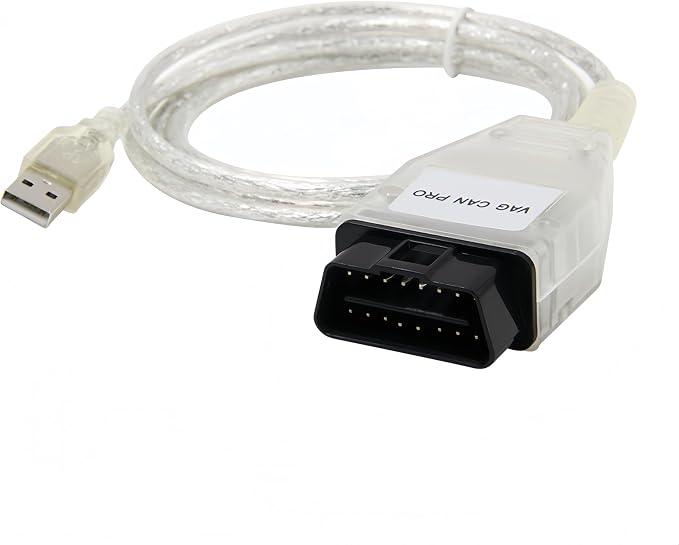 V551 K+CAN Diagnostic Cable for VW Audi Skoda and SEAT, Support CAN Bus, UDS, and K-Line, Support VAG VCP CAN PRO and 32/64 bit Windows, Driver/APP Must Be Installed