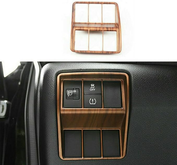 12Pcs Car Peach Wood Grain Interior Kits Decoration Cover Trim for Honda CRV CR-V 2017 2018 2019 2020 2021 2022