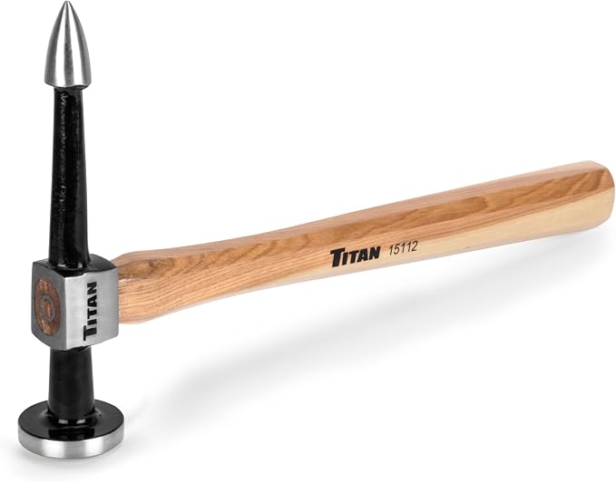 Titan 15104 4-Piece Professional Auto Body Hammer Set, High-Density Hickory Wood Handles