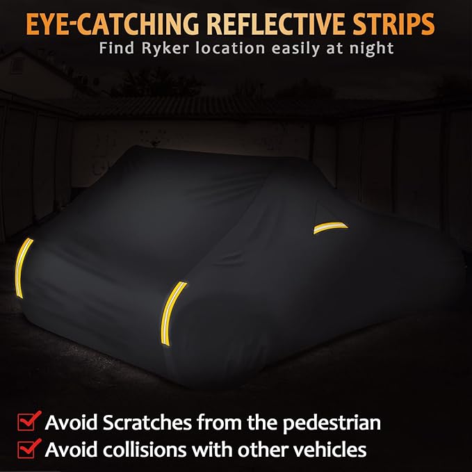 StarknightMT Ryker Cover Compatible with 2019-2026 Can-Am Ryker 900 600 Sport Rally Edition All-Weather PU Waterproof Cover for Indoor Outdoor Snow Rain Dust Sun Protection Accessories Vent