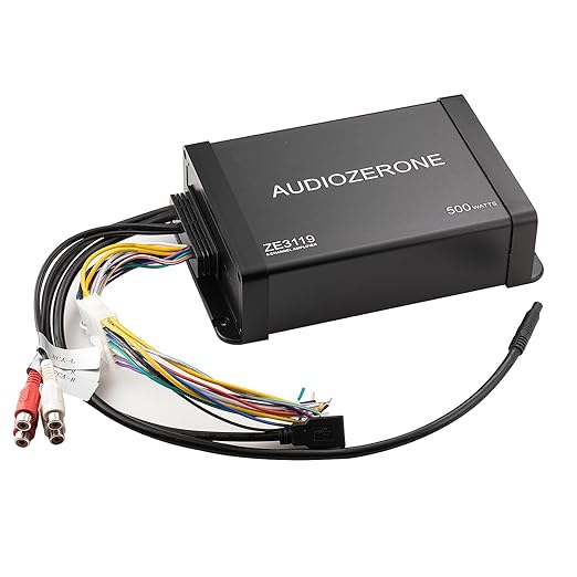 Marine Bluetooth Amplifier car Audio System Waterproof Multi-Function Remote Class D Amp ATV UTV Amp 4 Channel Output (Balck)
