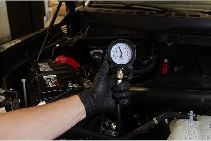 Mityvac MV5530 Engine Compression Test Kit, Manual Pressure Release, 2-3/4 in. Bourdon Tube Gauge, Quick-Disconnect Coupler, Includes Threaded Adapters for Motorcycles, Marine and Small Engines