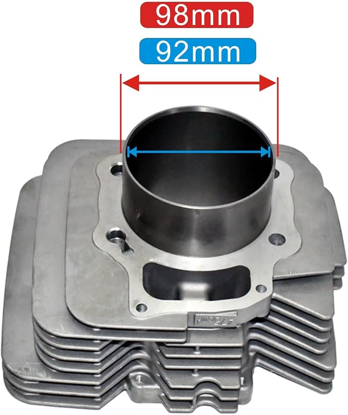 Tupo TRX500F-92 Cylinder Kit | Air-Cooled Top End Rebuild Kit Compatible with Honda TRX500 Foreman 500 2005-2011