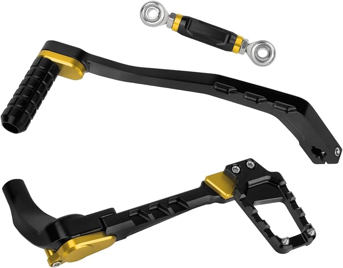Motorcycle Mid Control Kit Footpegs Linkage Lever Set Fit for Harley Softail Low Rider FXLRS 2020-2025 FXLRST 2022-2025 Street Bob FXBB 2018-2025 (Yellow)