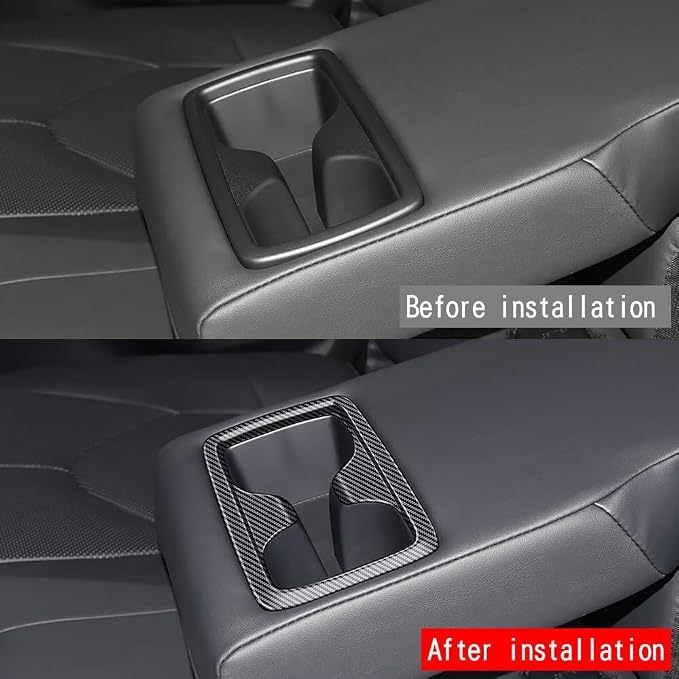 Second Row Cup Holder Panel Cover Interior Modifications Compatible with Toyota Grand Highlander 2024 2025 2026 Fit for 2024-2026 Grand Highlander ABS Accessories(Wood Grain)