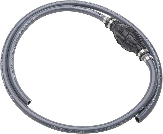 Attwood Universal Marine Fuel Line Kit, EPA Compliant, 6 Feet Long, 3/8-Inch Diameter Hose, includes Primer Bulb. (Fittings Not included), 93806ULP7