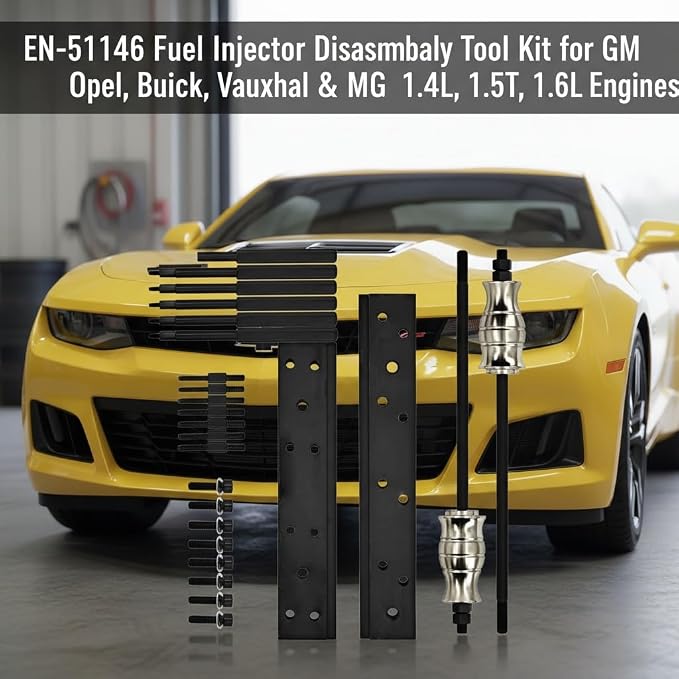 Fuel Injector Removal Tool Kit EN-51146 GM-51146 Fuel Injector and Rail Assembly Replacer Master Tool Compatible for GM Opel/Buick/Vauxhall/MG 1.0L 1.4L 1.5T 1.6L Engines OEM EN-51146-100 EN-51146-150